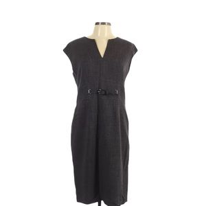 NWT Kasper Classic Sheath Cocktail Dress Charcoal Size 8